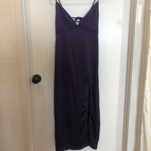 Wild Fable Satin Slip Midi Dress